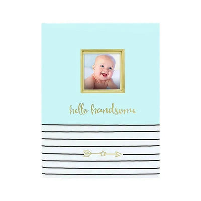 Pearhead Baby 1st Year Memory Book Hello Handsome - Blue Image 1
