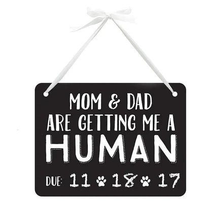 Pearhead Baby Announcement Chalkboard W/Adjustable Ribbon For Pets Image 1