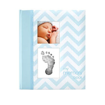 Pearhead Baby First 5 Years Memory Book with Safe Ink Pad - Blue