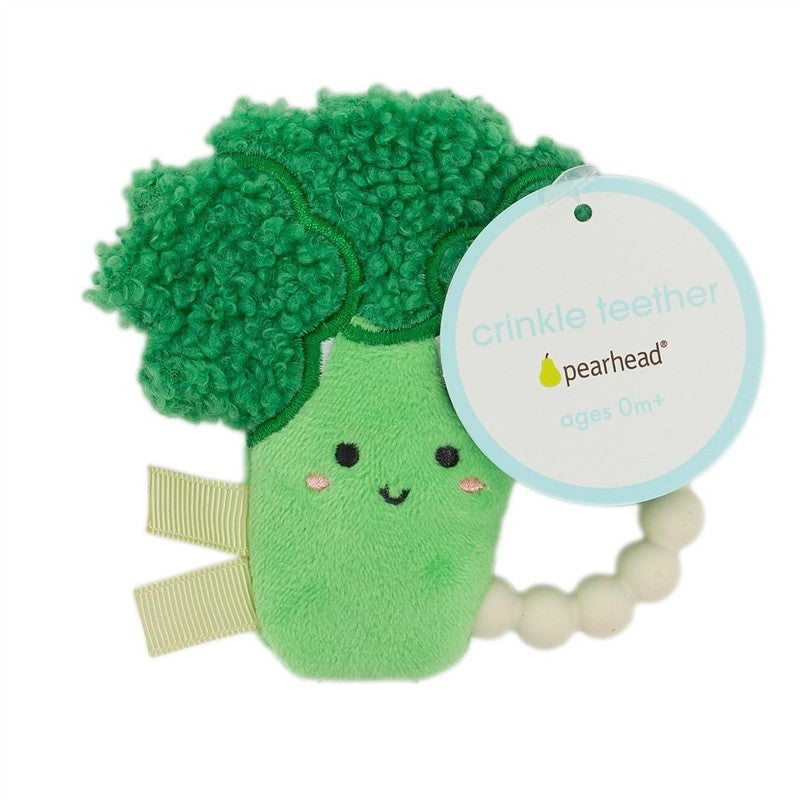 Pearhead Broccoli Crinkle Baby Teether Image 4
