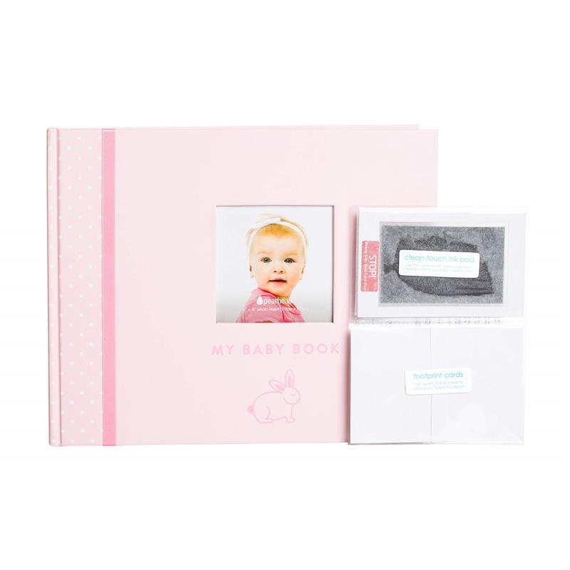Pearhead - Bunny Baby Memory Book With Clean-Touch Ink Pad, Pink Image 3