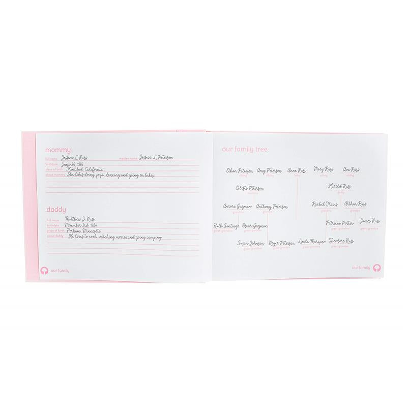 Pearhead - Bunny Baby Memory Book With Clean-Touch Ink Pad, Pink Image 4