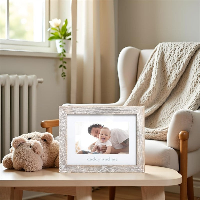 Pearhead Daddy and Me Sentiment Frame - Rustic White Image 3