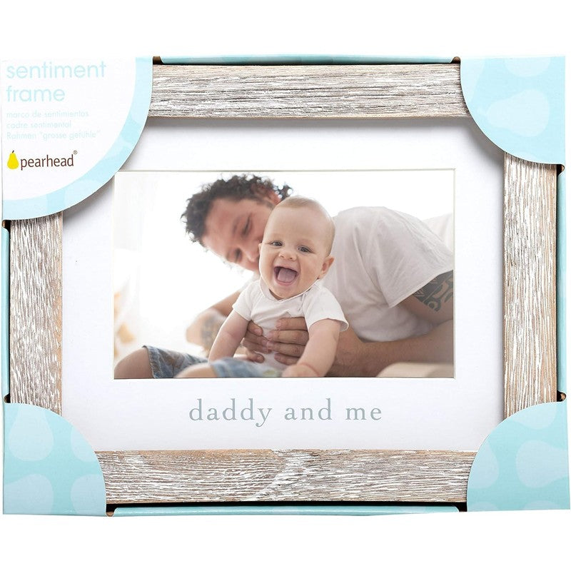 Pearhead Daddy and Me Sentiment Frame - Rustic White Image 6