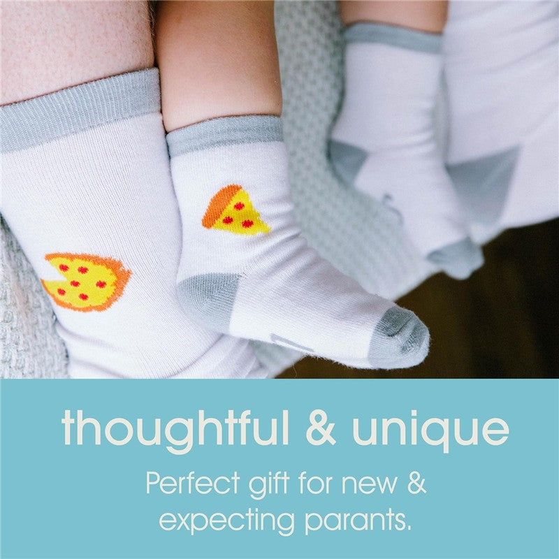 Pearhead Daddy & Me Matching Pizza Sock Set Image 3