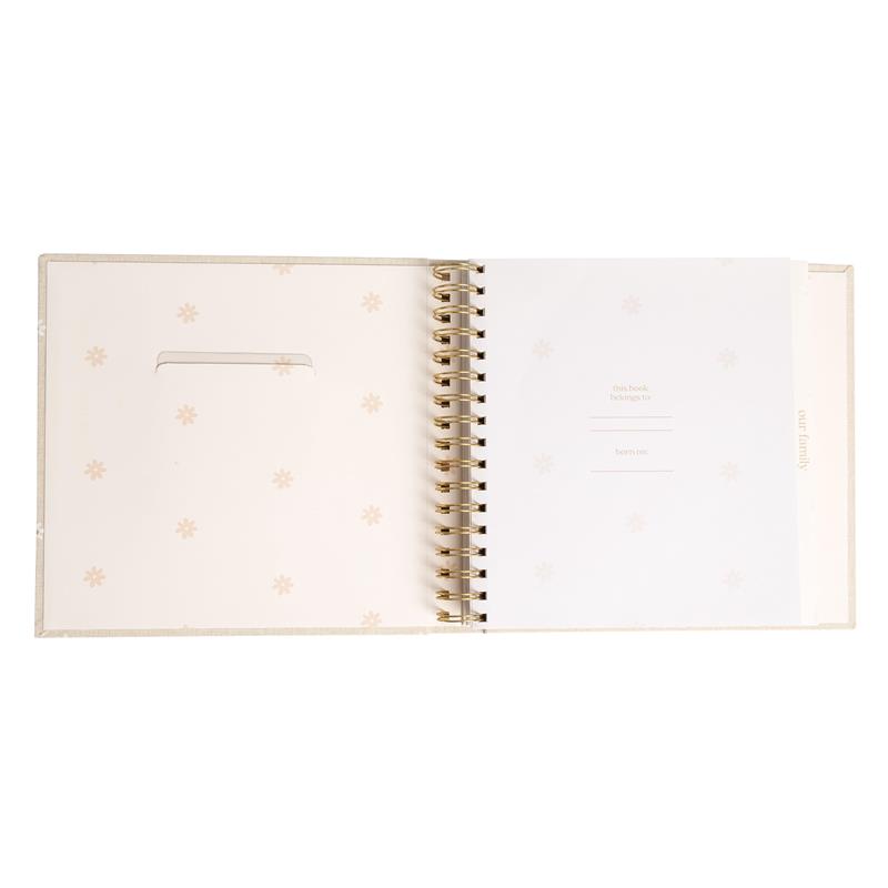 Pearhead - Daisy Linen Baby Book, Memory Book Image 6