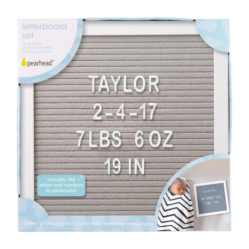 Pearhead - Felt 10X10 Letterboard Set, Gray Image 3
