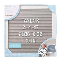 Pearhead - Felt 10X10 Letterboard Set, Gray Image 3