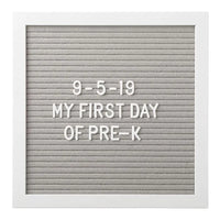 Pearhead - Felt 10X10 Letterboard Set, Gray Image 9