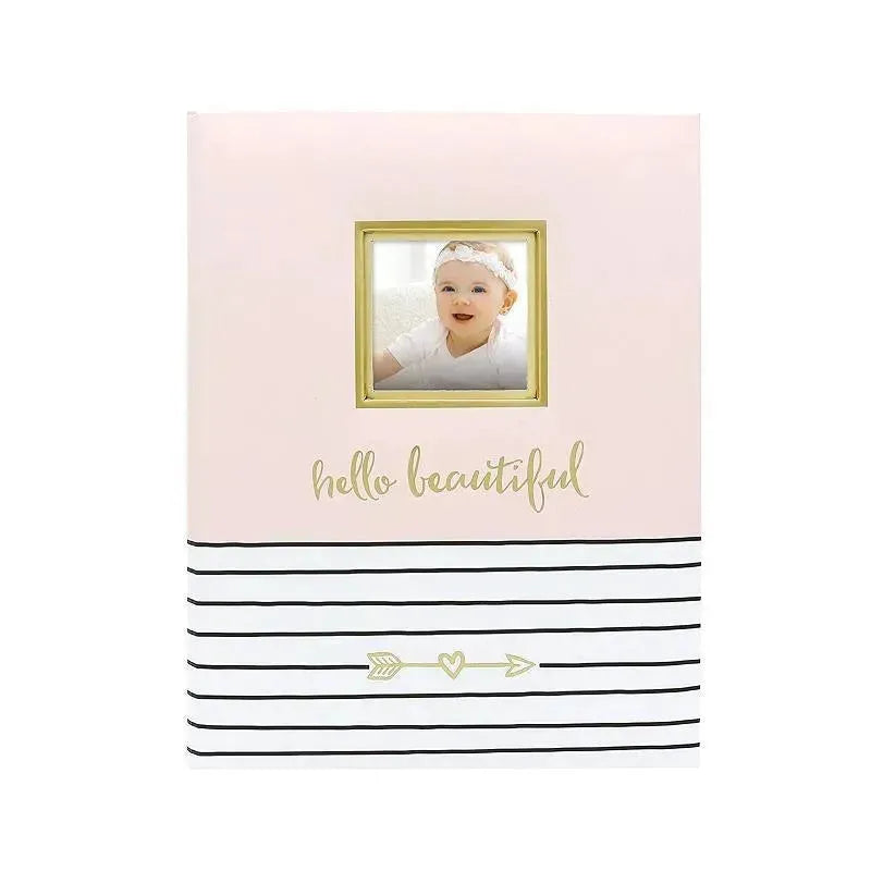 Pearhead Gold & Pink Baby 1st Year Memory Book Image 1