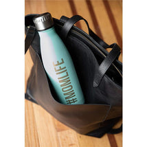 Pearhead #Momlife Stainless Steel Water Bottle, New Mom Gift, Teal Image 2