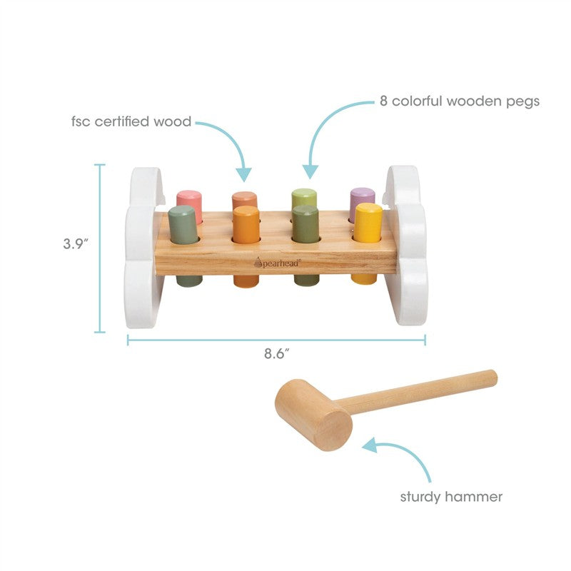 Pearhead Montessori Hammer Bench Toy Image 3