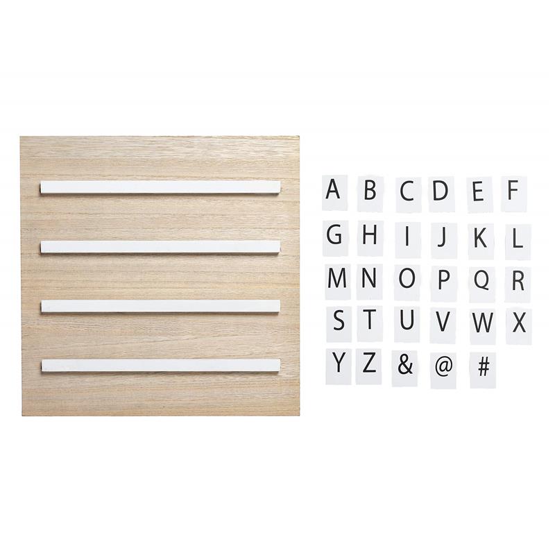 Pearhead - Natural Wood And Black Felt Classic Letter Board Set Image 3