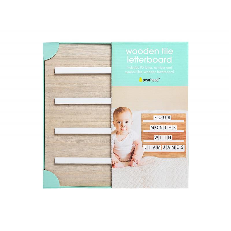 Pearhead - Natural Wood And Black Felt Classic Letter Board Set Image 6