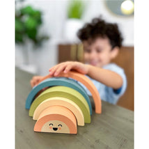 Pearhead Wooden Rainbow Stacking Toy Image 2