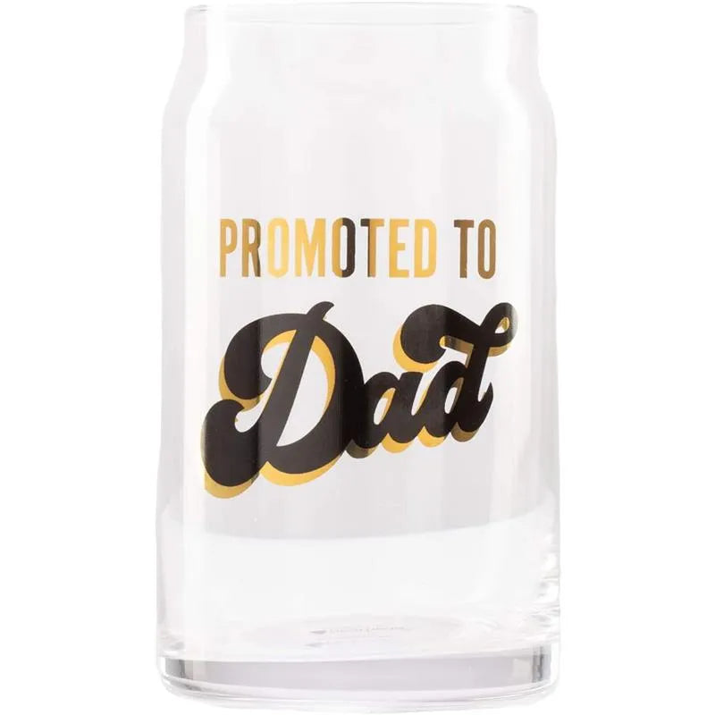 Pearhead - Promoted To Dad Beer Glass, Father's Day Gift Image 1