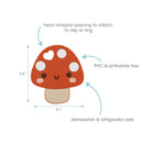 Pearhead Mushroom Silicone Teether Image 3