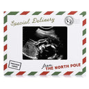 Pearhead - Special Delivery Christmas Sonogram Frame, Holiday Pregnancy Announcement Image 1