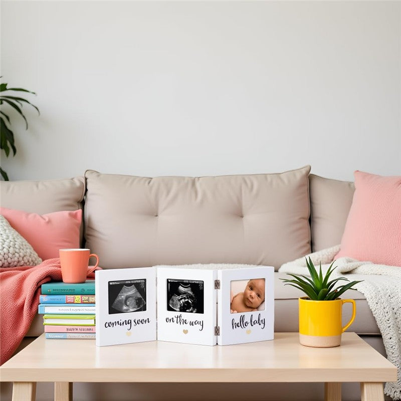 Pearhead Triple Sonogram Keepsake Photo Frame - White Image 6