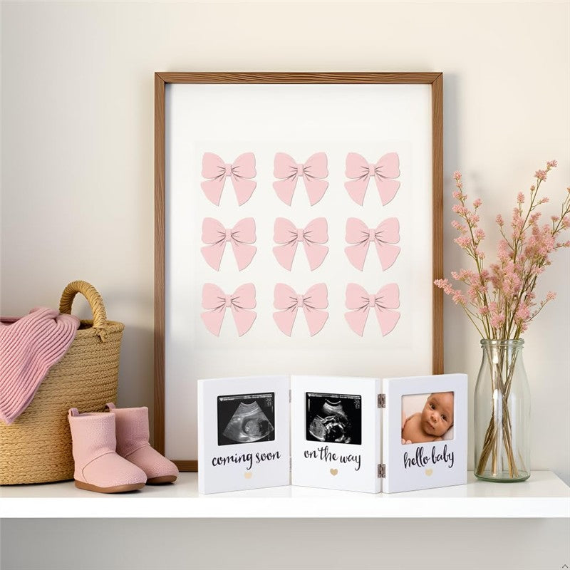 Pearhead Triple Sonogram Keepsake Photo Frame - White Image 7
