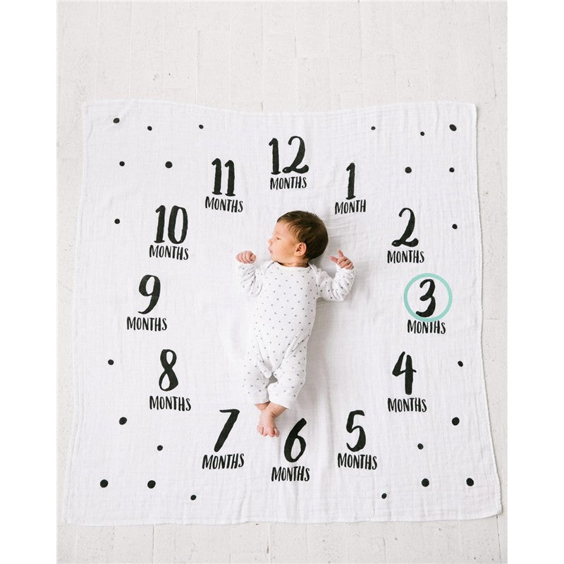 Pearhead Watch Me Grow Milestone Blanket - Black & White Image 2
