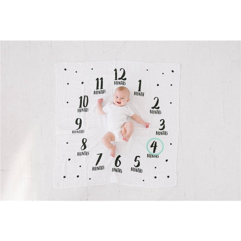 Pearhead Watch Me Grow Milestone Blanket - Black & White Image 3