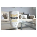 Pearhead White,Black & Gold Mommy Needs Coffee Mug Image 3