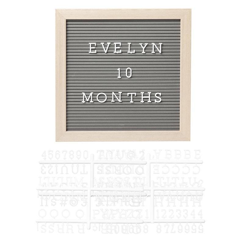 Pearhead - Wooden Letterboard Set, Gray Image 2