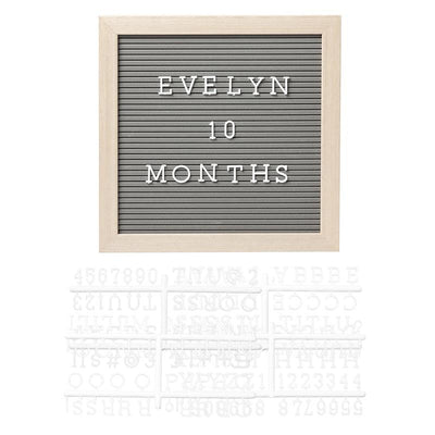 Pearhead Wooden Letterboard Set - Gray Image 2