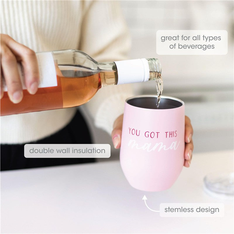 Pearhead You Got This Mama Wine Tumbler - Pink Image 3