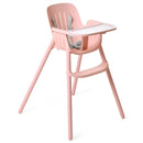 Companion seat for Ypsi in soft pink, featuring a removable tray and safety harness for secure seating.