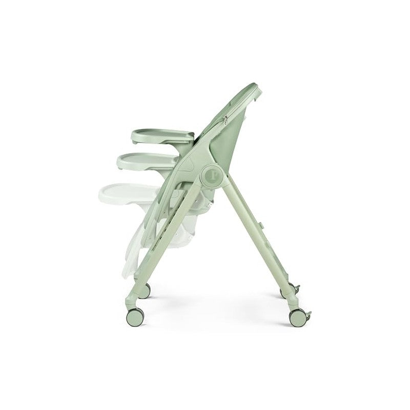 Peg Perego Living, Grow with Baby Folding High Chair & Recliner, Height Adjustable, Quick Clean & Easy Push Wheels for Babies & Toddlers, Made in I Image 4