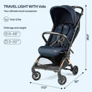Peg Perego Volo Ultra Lightweight Carry On Compliant Travel Stroller, True Black Image 4