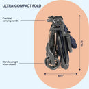 Peg Perego Volo Ultra Lightweight Carry On Compliant Travel Stroller, True Black Image 7