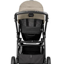 Single-to-double stroller in Vanilla Blend, featuring a spacious seat, adjustable canopy, and undercarriage storage.