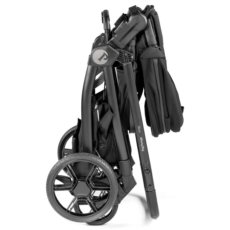 Peg Perego Ypsi New – Single to Double Stroller – True Black (Black) Image 4