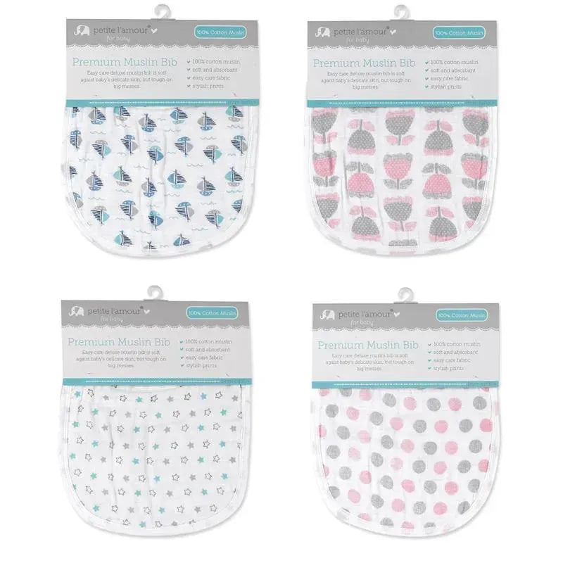 Petite L'Amour Muslin Bib - Colors May Vary Image 1