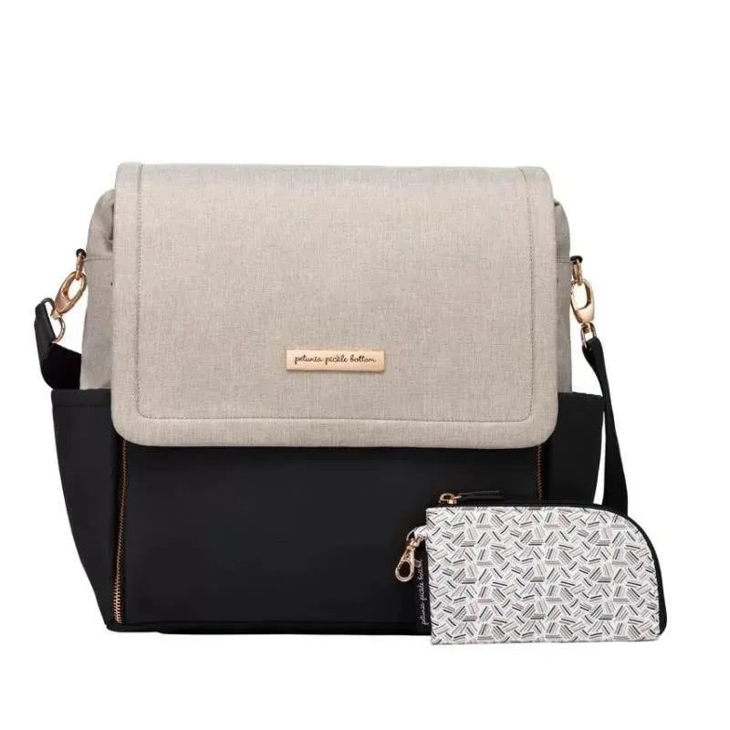Petunia - Boxy Backpack diaper bag - Sand/Black Image 1