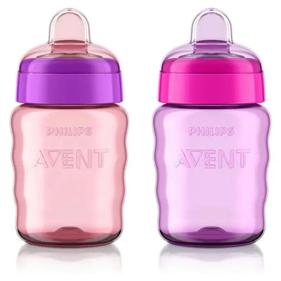 Avent - 2Pk My Easy Sippy Cup, Pink/Purple, 9Oz Image 1
