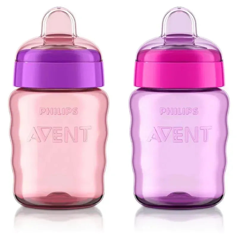 Avent - 2Pk My Easy Sippy Cup, Pink/Purple, 9Oz Image 1
