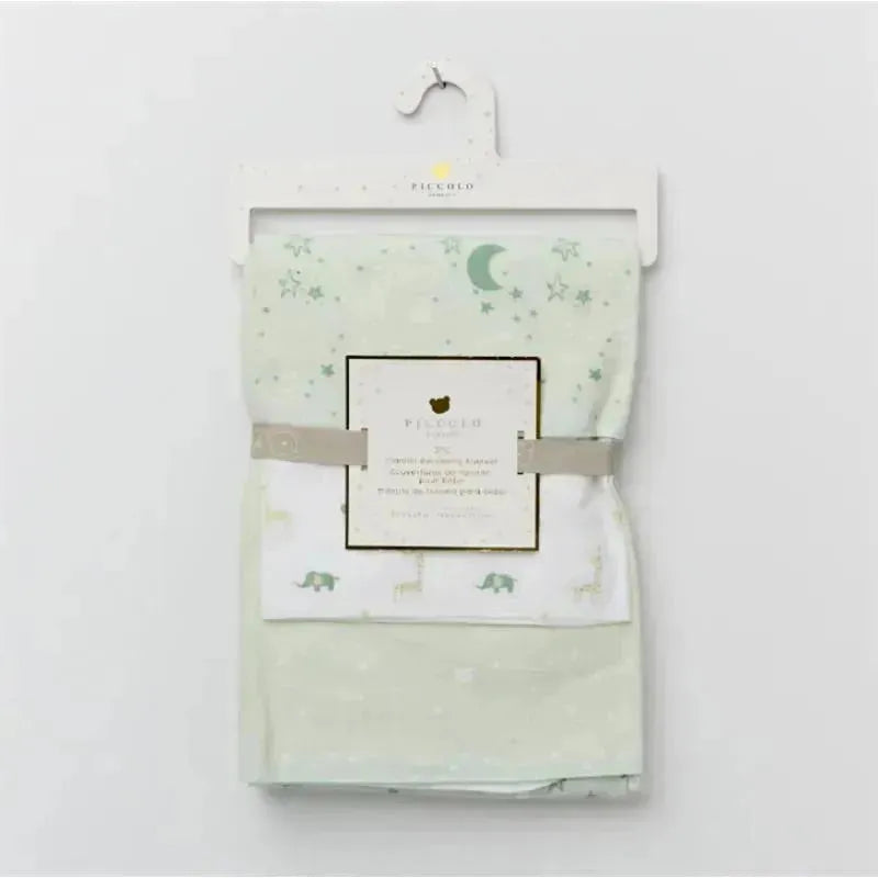 Piccolo Bambino - 3Pk Flannel Receiving Blankets Green Image 1