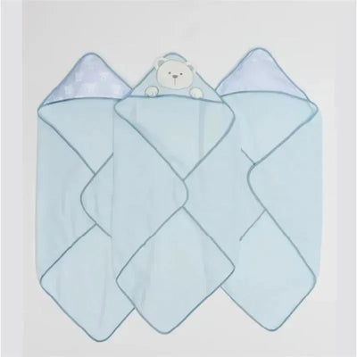 Piccolo Bambino - 3Pk Hooded Towel Blue Image 1