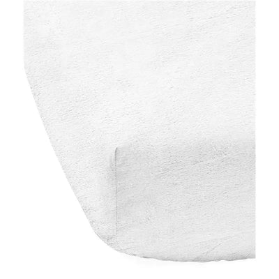 Piccolo Bambino Deluxe Deep Pocket Chamois Crib Sheet In Vinyl - White Image 2