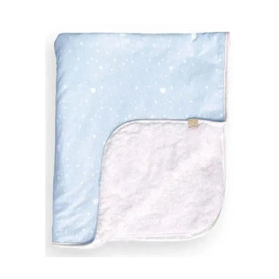 Piccolo Bambino - Jersey Stroller Blanket With Sherpa Reverse Blue Image 1