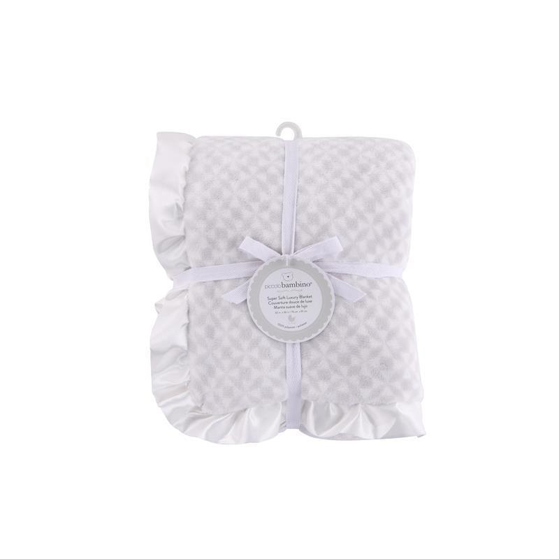 Piccolo Bambino Luxury Blanket With Satin Border - Grey Image 1