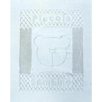 Piccolo Bambino - Pointelle Signature Stroller Blanket With Gift Box Blue Image 1