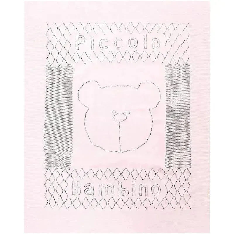 Piccolo Bambino - Pointelle Signature Stroller Blanket With Gift Box Pink Image 2