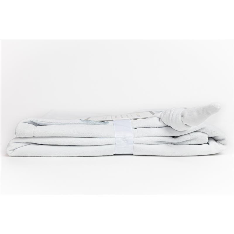 Piccolo Bambino Reversible Chamois Baby Blankets,Grey/Clouds Image 3