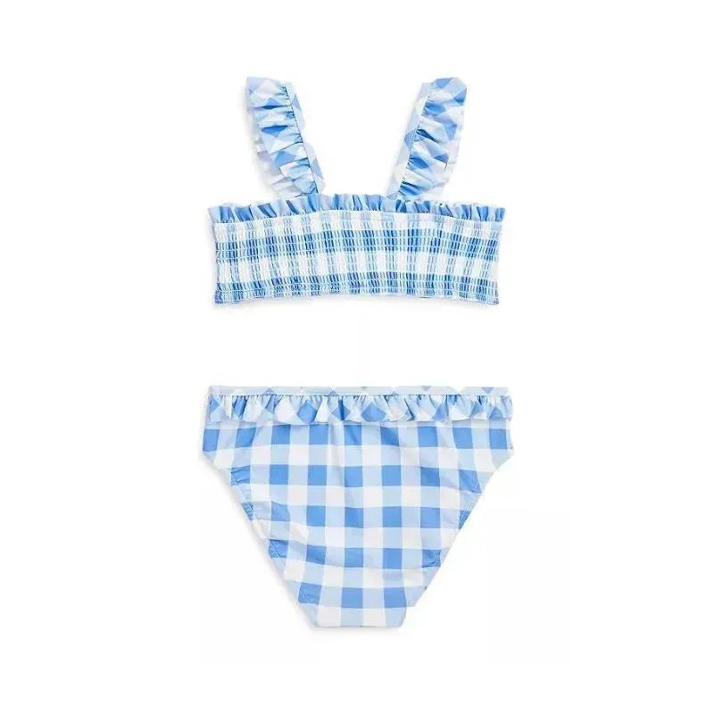 Polo Ralph Lauren Baby - 2Pk Smocked Top Gingham Swimsuit, Harbor Island Blue Image 2