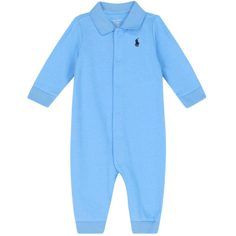 Polo Ralph Lauren Baby - Boy Cotton Polo Coverall, Suffield Blue Image 1